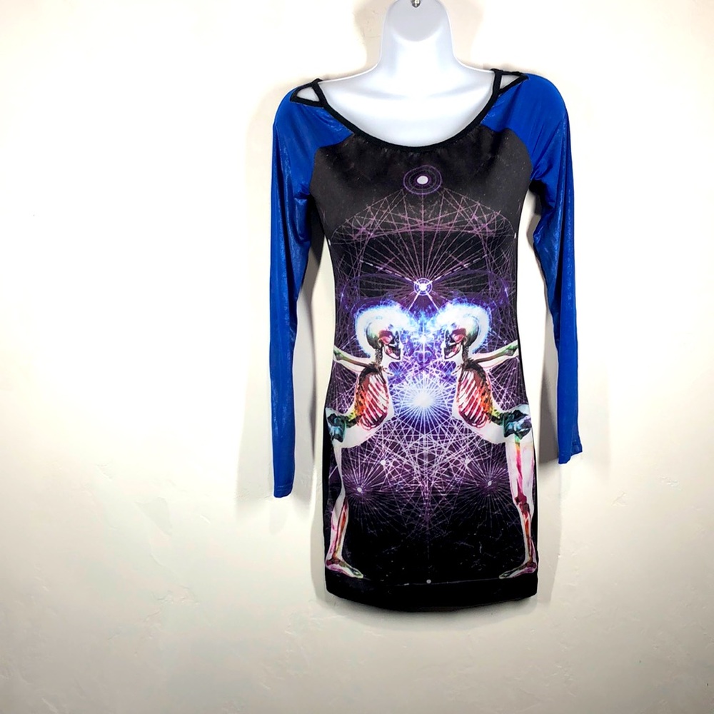 Rat Baby black skeleton dress size small